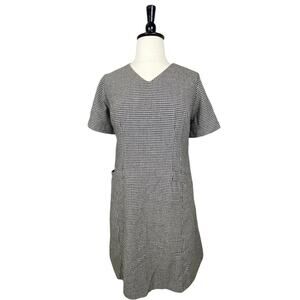 Jessica London Checked A-line Midi Dress Black/White Women's 14 Fully Lined